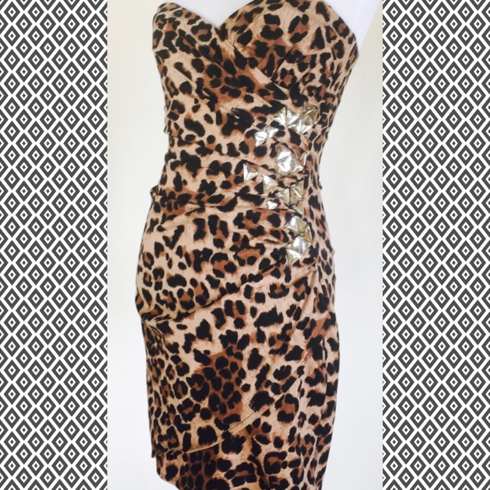 Lipsy London Leopard Dress with beautiful jewels